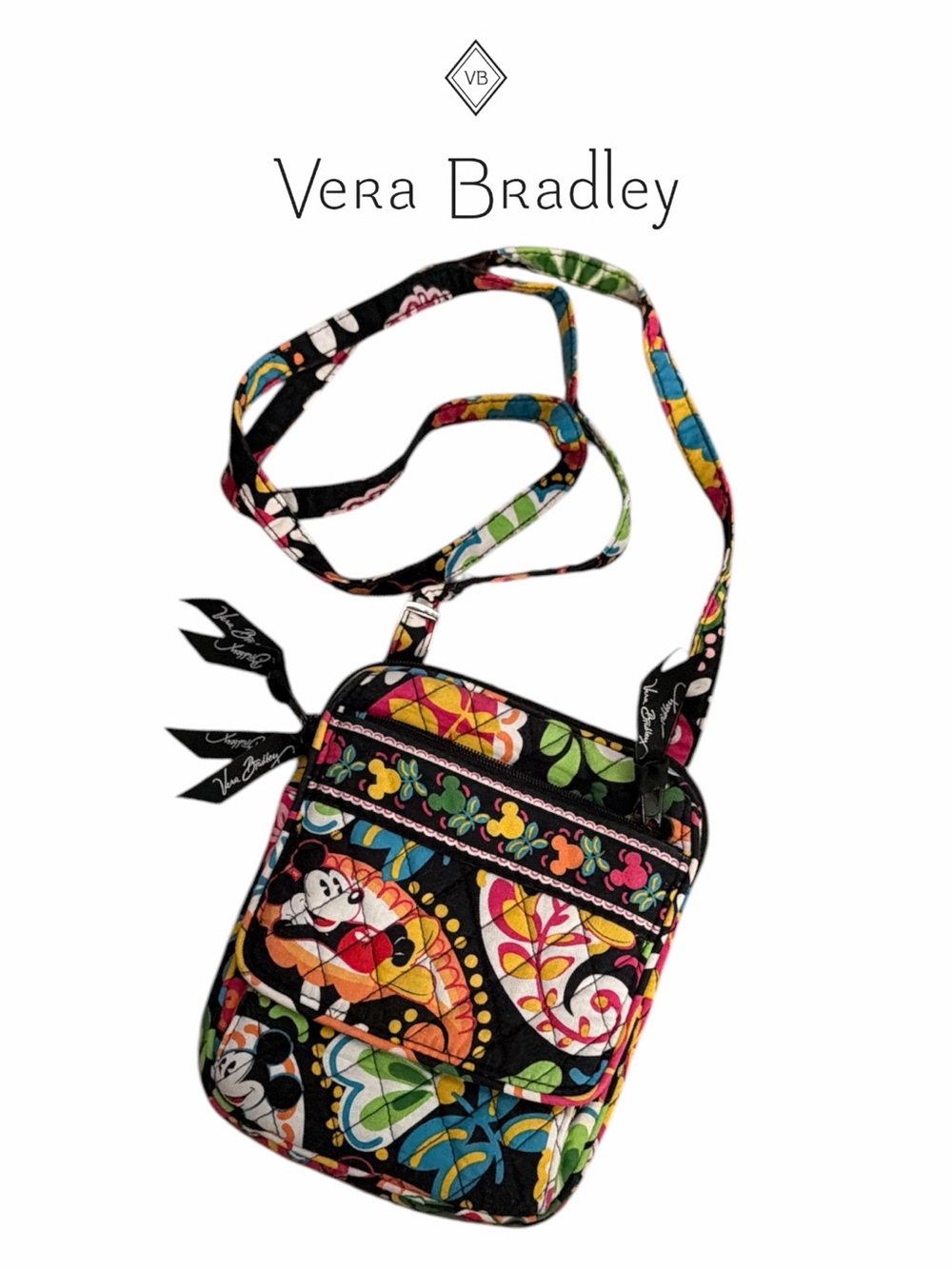 Vera Bradley Disney Parks "Midnight Mickey" Mini Hipster Crossbody Bag